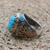 Turquoise Men's Ring, Handmade Ring, Turkish Handmade Silver Men Ring, Tree Of Life, Men's Jewelry, Gift for Him, 925k Sterling Silver Ring Turquoise Men's Ring, Handmade Ring, Turkish Handmade Silver Men Ring, Tree Of Life, Men's Jewelry, Gift for Him, 925k Sterling Silver Ring