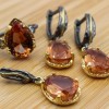 Handmade Set, Turkish Handmade, Ladies Jewelry Set, Ottoman Set, Earring, Pendant, Ring, Alexandrite Set, Ladies Set, 925k Sterling Silver