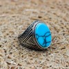 Turquoise Men's Ring, Ottoman Men's Ring, Handmade Men's Ring, Turkish Handmade Men's Ring, Men's Jewelry, Gift for Him, 925 Sterling Silver Turquoise Men's Ring, Ottoman Men's Ring, Handmade Men's Ring, Turkish Handmade Men's Ring, Men's Jewelry, Gift for Him, 925 Sterling Silver