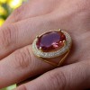 Alexandrite Women Ring, Handmade Women Ring, Turkish Handmade Silver Ladies Ring, Gold Plated Ring, Ladies Ring, 925k Sterling Silver Ring