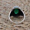 Emerald Men's Ring, Ottoman Men's Ring, Handmade Men's Ring, Turkish Handmade Men's Ring, Men's Jewelry, Gift for Him, 925 Sterling Silver