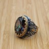 Mystic Topaz Men's Ring, Handmade Men's Ring, Turkish Handmade Ring, Silver Men's Ring, Men's Jewelry, Gift For Him, 925k Sterling Silver Mystic Topaz Men's Ring, Handmade Men's Ring, Turkish Handmade Ring, Silver Men's Ring, Men's Jewelry, Gift For Him, 925k Sterling Silver