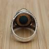 Turquoise Men's Ring, Handmade Ring, Turkish Handmade Silver Men Ring, Ottoman Ring, Men's Jewelry, Gift for Him, 925k Sterling Silver Ring
