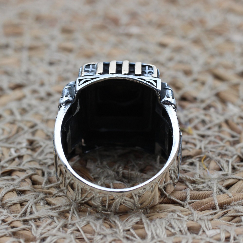 Hagia Sophia Ring, Men's Handmade Ring, Turkish Handmade Ring, Ottoman Men Ring, Men Ring, Men Jewelry, Gift for Him, 925k Sterling Silver
