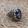 Mystic Topaz Ring, Handmade Ring, Turkish Handmade Silver Men Ring, Mystic Topaz Ring, Men's Jewelry, Gift for Him, 925k Sterling Silver
