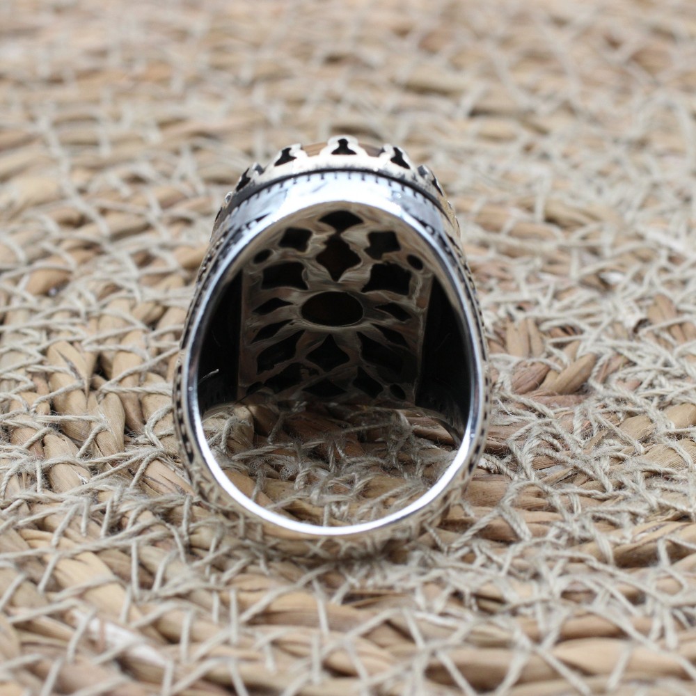 Tiger Eye Men's Ring, Ottoman Men's Ring, Handmade Men's Ring, Turkish Handmade Men's Ring, Men's Jewelry, Gift for Him, 925 Sterling Silver Tiger Eye Men's Ring, Ottoman Men's Ring, Handmade Men's Ring, Turkish Handmade Men's Ring, Men's Jewelry, Gift for Him, 925 Sterling Silver