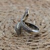 Zircon Snake Ring, Handmade Women's Ring, Turkish Handmade, Silver Ladies Ring,  Snake Ring, Ladies Ring, 925k Sterling Silver Ring, Snake