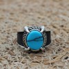 Men's Handmade Ring, Yemeni Ring, Turquoise Ring, Turkish Handmade Silver Men's Ring, Ottoman Men's Ring, Gift for Him, 925k Sterling Silver