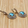 Aquamarine Set, Authentic Set, Handmade Women Set, Turkish Handmade, Ladies Jewelry Set, Earring, Ladies Set, 925k Sterling Silver, Jewelry,