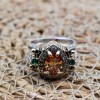 Two Stone Ladies Ring, Quartz Ladies Ring, Topaz Ring, Handmade Women Ring, Reversible Ring, Ottoman Women's Ring, 925 Sterling Silver, Two Stone Ladies Ring, Quartz Ladies Ring, Topaz Ring, Handmade Women Ring, Reversible Ring, Ottoman Women's Ring, 925 Sterling Silver,