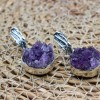 Amethyst Ladies Earring, Stud Earring, Handmade Women's Earring, Turkish Handmade, Ottoman Ladies Earring, Gift For Her, 925 Sterling Silver