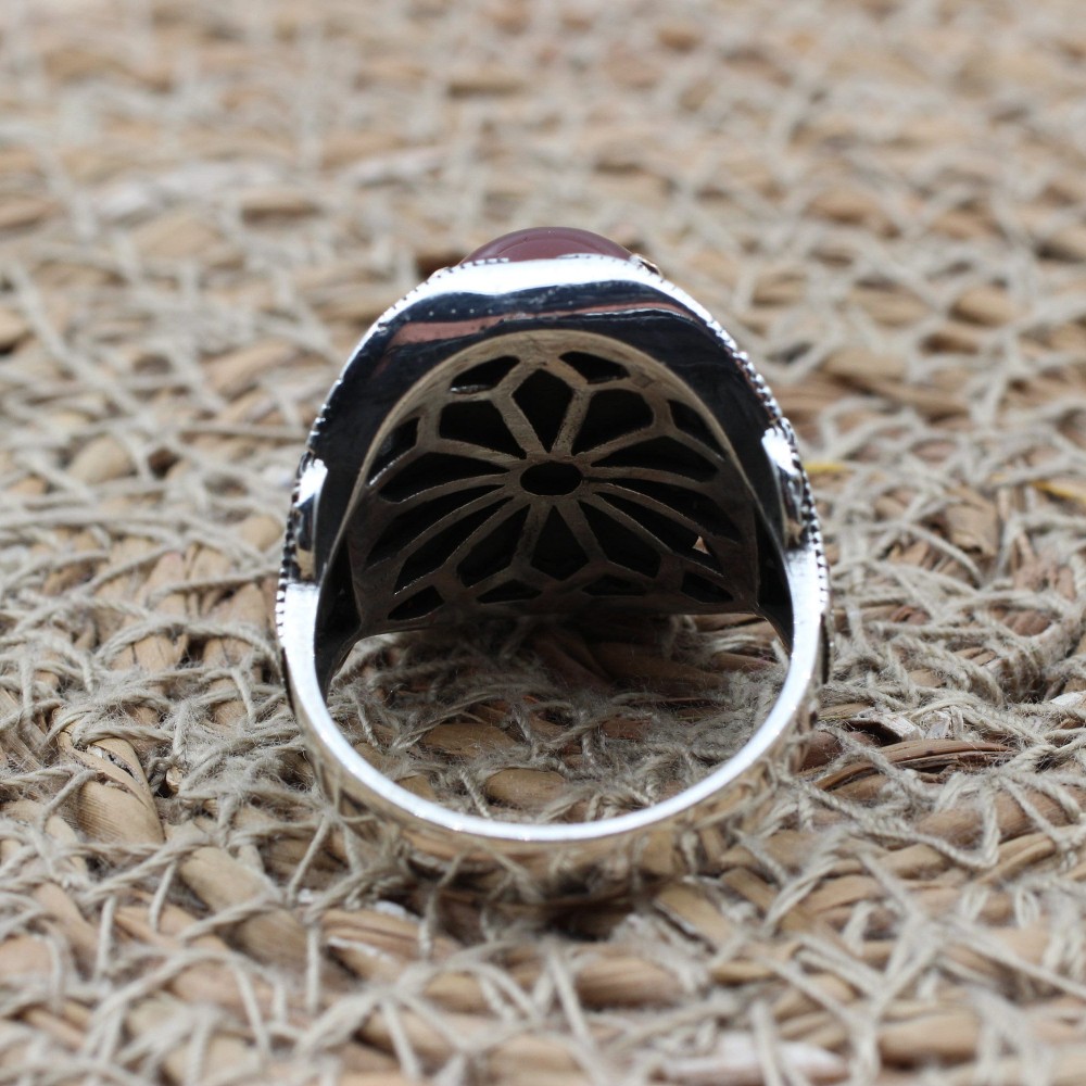 Turkish Handmade Silver Men Ring, Men's Agate Ring, Handmade Ring, Ottoman Men Ring, Men's Jewelry, Gift for Him, 925k Sterling Silver Ring Turkish Handmade Silver Men Ring, Men's Agate Ring, Handmade Ring, Ottoman Men Ring, Men's Jewelry, Gift for Him, 925k Sterling Silver Ring
