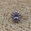 Amethyst Ring, Handmade Women's Ring, Turkish Handmade, Silver Ladies Ring, Ottoman Ring, Authentic, Ladies Ring, 925k Sterling Silver Ring,