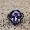 Amethyst Men's Ring, Mens Handmade Ring, Turkish Handmade Silver Men Ring, Ottoman Men Ring, Men Jewelry, Gift for Him, 925k Sterling Silver