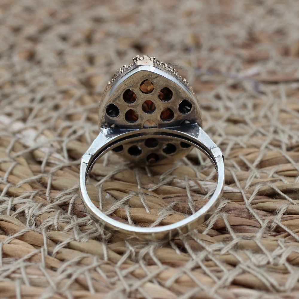 Topaz Ladies Ring, Turkish Handmade Ring, Silver Ladies Ring, Handmade Women Ring, Ottoman Women's Ring, Ladies Ring, 925 Sterling Silver Topaz Ladies Ring, Turkish Handmade Ring, Silver Ladies Ring, Handmade Women Ring, Ottoman Women's Ring, Ladies Ring, 925 Sterling Silver