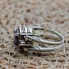 Amethsyt Ladies Ring, Two Stone Ladies Ring, Topaz Ring, Handmade Women Ring, Reversible Ring, Ottoman Women's Ring, 925 Sterling Silver,