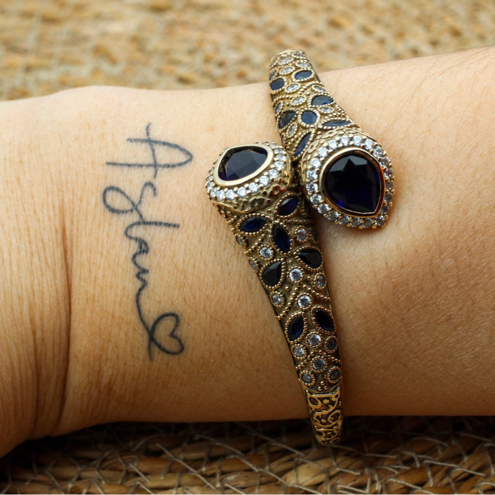 Sapphire Bracelet, Ottoman Bracelet, Handmade Bracelet, Bangle Cuff, Turkish Handmade, Bangle Bracelet, Gift For Her, 925k Sterling Silver, Sapphire Bracelet, Ottoman Bracelet, Handmade Bracelet, Bangle Cuff, Turkish Handmade, Bangle Bracelet, Gift For Her, 925k Sterling Silver,