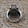 Turkish Ring, Men's Handmade Ring, Ottoman Ring, Cubic Zirconia, Sapphire Men's Ring, Men's Jewelry, Gift for Him, 925k Sterling Silver Ring