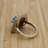 Turkish Handmade Ring, Silver Ladies Ring, Handmade Women Ring, Ottoman Women Ring, Aquamarine Ring, Ladies Ring, 925k Sterling Silver Ring,