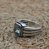 Mystic Topaz Men's Ring, Ottoman Men's Ring, Handmade Mens Ring, Turkish Handmade Mens Ring, Mens Jewelry, Gift for Him, 925 Sterling Silver