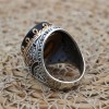 Handmade Silver Men's Ring, Onyx Men's Ring, Turkish Handmade Men's Ring, Men's Ring, Ottoman Mens Ring, Gift for Him, 925 Sterling Silver