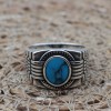 Turquoise Men's Ring, Handmade Ring, Turkish Handmade Silver Men Ring, Ottoman Ring, Men's Jewelry, Gift for Him, 925k Sterling Silver Ring Turquoise Men's Ring, Handmade Ring, Turkish Handmade Silver Men Ring, Ottoman Ring, Men's Jewelry, Gift for Him, 925k Sterling Silver Ring