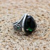 Emerald Men's Ring, Ottoman Men's Ring, Handmade Men's Ring, Turkish Handmade Men's Ring, Men's Jewelry, Gift for Him, 925 Sterling Silver