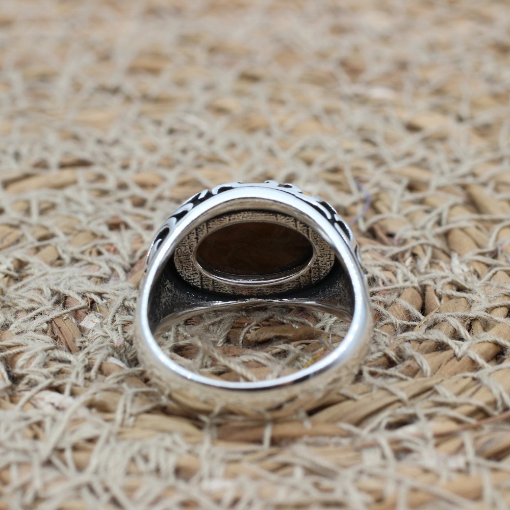Tiger Eye Men's Ring, Ottoman Men's Ring, Handmade Men's Ring, Turkish Handmade Men's Ring, Men's Jewelry, Gift for Him, 925 Sterling Silver Tiger Eye Men's Ring, Ottoman Men's Ring, Handmade Men's Ring, Turkish Handmade Men's Ring, Men's Jewelry, Gift for Him, 925 Sterling Silver