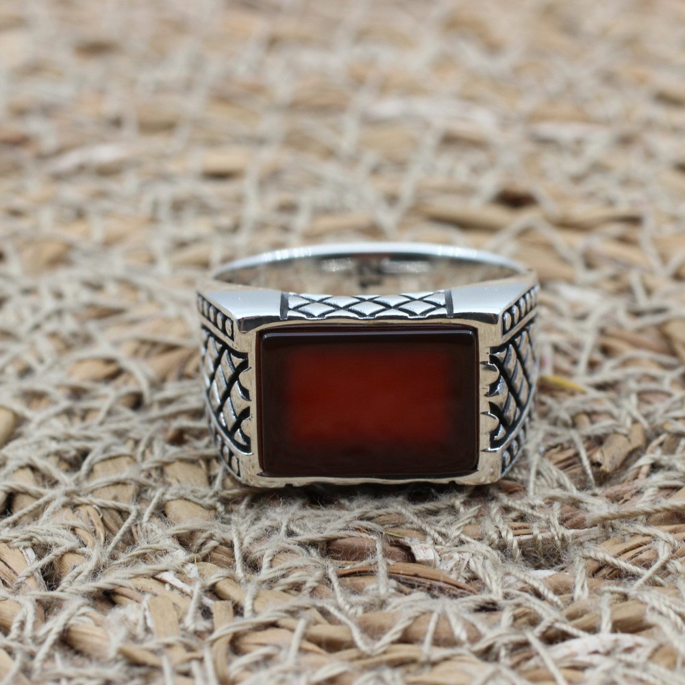 Turkish Handmade Silver Men Ring, Men's Agate Ring, Handmade Ring, Ottoman Men Ring, Men's Jewelry, Gift for Him, 925k Sterling Silver Ring Turkish Handmade Silver Men Ring, Men's Agate Ring, Handmade Ring, Ottoman Men Ring, Men's Jewelry, Gift for Him, 925k Sterling Silver Ring
