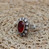 Ruby Ring, Handmade Women's Ring, Turkish Handmade Ring, Authentic Ring, Ottoman Ring, Ladies Ring, 925k Sterling Silver, Gift For Her,
