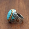 Turquoise Men's Ring, Handmade Ring, Turkish Handmade Silver Men Ring, Ottoman Ring, Men's Jewelry, Gift for Him, 925k Sterling Silver Ring Turquoise Men's Ring, Handmade Ring, Turkish Handmade Silver Men Ring, Ottoman Ring, Men's Jewelry, Gift for Him, 925k Sterling Silver Ring