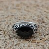 Handmade Silver Men's Ring, Onyx Men's Ring, Turkish Handmade Men's Ring, Men's Ring, Ottoman Mens Ring, Gift for Him, 925 Sterling Silver