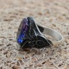 Men's Handmade Ring, Turkish Handmade Men's Ring, Ottoman Men's Ring, Tourmaline Men's Ring, Men's Ring, Gift for Him, 925k Sterling Silver Men's Handmade Ring, Turkish Handmade Men's Ring, Ottoman Men's Ring, Tourmaline Men's Ring, Men's Ring, Gift for Him, 925k Sterling Silver