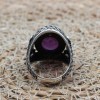 Amethyst Men's Ring, Ottoman Men's Ring, Handmade Men's Ring, Turkish Handmade Men's Ring, Men's Jewelry, Gift for Him, 925 Sterling Silver