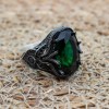 Emerald Men's Ring, Ottoman Men's Ring, Handmade Men's Ring, Turkish Handmade Men's Ring, Men's Jewelry, Gift for Him, 925 Sterling Silver Emerald Men's Ring, Ottoman Men's Ring, Handmade Men's Ring, Turkish Handmade Men's Ring, Men's Jewelry, Gift for Him, 925 Sterling Silver