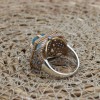 Turkish Handmade Ring, Silver Ladies Ring, Handmade Women Ring, Ottoman Women Ring, Aquamarine Ring, Ladies Ring, 925k Sterling Silver Ring,