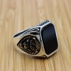 Onyx Ring, Men's Handmade Ring, Turkish Handmade Silver Men's Ring, Lion Men's Ring, Men's Jewelry, Gift for Him, 925k Sterling Silver Ring Onyx Ring, Men's Handmade Ring, Turkish Handmade Silver Men's Ring, Lion Men's Ring, Men's Jewelry, Gift for Him, 925k Sterling Silver Ring