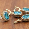 Aquamarine Set, Authentic Set, Handmade Women Set, Turkish Handmade, Ladies Jewelry Set, Earring, Ladies Set, 925k Sterling Silver, Jewelry,
