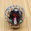 Turkish Handmade Silver Men's Ring, Men's Handmade Ring, Yemeni Ring, Mystic Topaz Ring, Ottoman Ring, Gift for Him, 925k Sterling Silver,