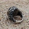 Turkish Handmade Silver Men's Ring, Men's Handmade Ring, Yemeni Men's Ring, Onyx Ring, Ottoman Ring, Gift for Him, 925k Sterling Silver,