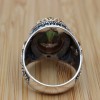 Turkish Handmade Silver Men's Ring, Men's Handmade Ring, Yemeni Ring, Mystic Topaz Ring, Ottoman Ring, Gift for Him, 925k Sterling Silver,