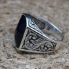 Turkish Handmade Silver Men Ring, Mens Handmade Ring, Ottoman Ring, Sapphire Ring, Men's Jewelry, Gift for Him, 925k Sterling Silver Ring