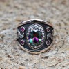 Handmade Women's Ring, Mystic Topaz Ring, Turkish Handmade Ring, Ladies Ring, Ottoman Women Ring, Ladies Ring, 925k Sterling Silver Ring,