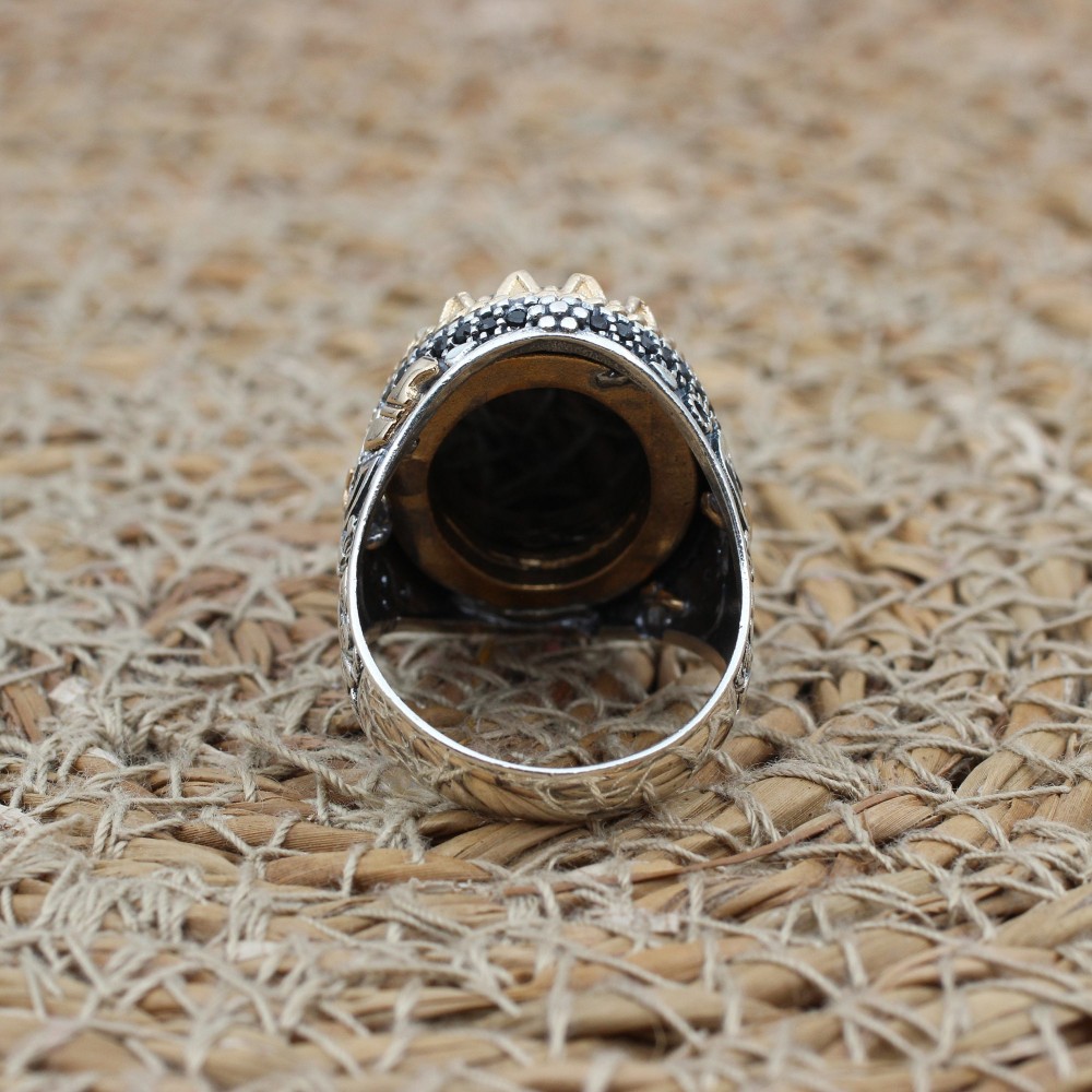 Handmade Silver Men's Ring, Onyx Men's Ring, Turkish Handmade Men's Ring, Men's Ring, Ottoman Mens Ring, Gift for Him, 925 Sterling Silver Handmade Silver Men's Ring, Onyx Men's Ring, Turkish Handmade Men's Ring, Men's Ring, Ottoman Mens Ring, Gift for Him, 925 Sterling Silver