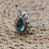 Aquamarine Ring, Handmade Women Ring, Turkish Handmade Silver Ladies Ring, Ottoman Ring, Ladies Ring, 925k Sterling Silver, Zircon Ring