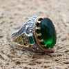 Emerald Men's Ring, Ottoman Men's Ring, Handmade Men's Ring, Turkish Handmade Men's Ring, Men's Jewelry, Gift for Him, 925 Sterling Silver