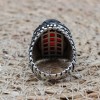 Ruby Men's Ring, Ottoman Men's Ring, Handmade Men's Ring, Turkish Handmade Men's Ring, Men's Jewelry, Gift for Him, 925 Sterling Silver