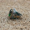 Emerald Men's Ring, Ottoman Men's Ring, Handmade Men's Ring, Turkish Handmade Men's Ring, Men's Jewelry, Gift for Him, 925 Sterling Silver