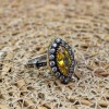 Citrine Ladies Ring, Turkish Handmade Ring, Silver Ladies Ring, Handmade Women Ring, Ottoman Women's Ring, Ladies Ring, 925 Sterling Silver
