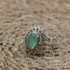 Turkish Handmade Ring, Silver Ladies Ring, Handmade Women Ring, Ottoman Women Ring, Jade Topaz Ring, Ladies Ring, 925k Sterling Silver Ring,